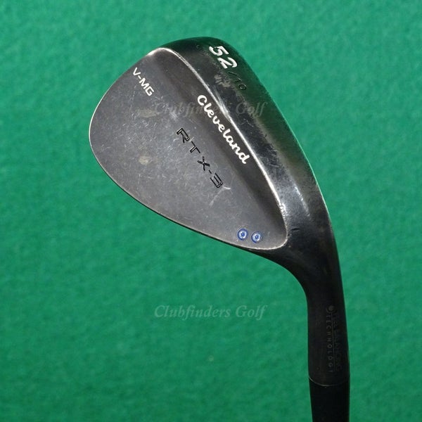 Cleveland RTX-3 V-MG Black Satin 52-10 52 Gap Wedge Dynamic Gold Wedge Flex