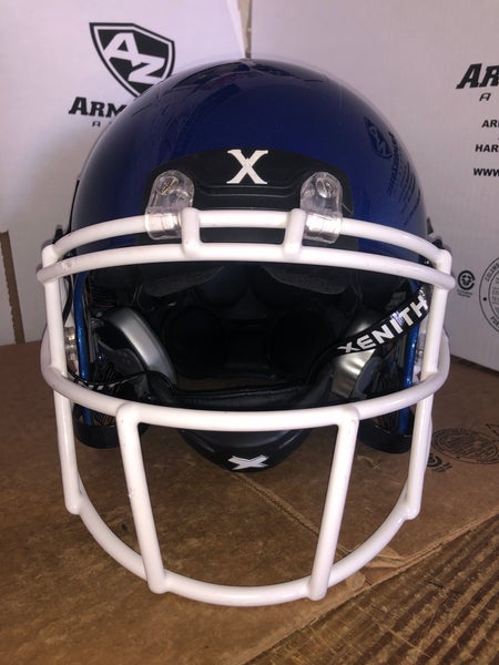 USED XENITH X2E+ ADULT FOOTBALL HELMET - LARGE  - ROYAL BLUE METALLIC