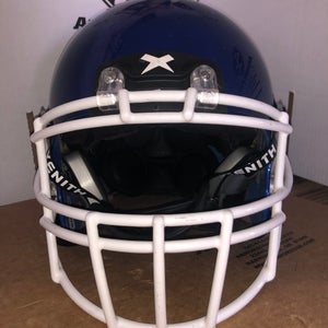 USED XENITH X2E+ ADULT FOOTBALL HELMET - LARGE  - ROYAL BLUE METALLIC