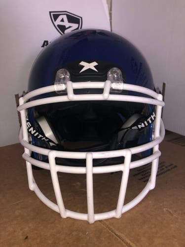 USED XENITH X2E+ ADULT FOOTBALL HELMET - LARGE  - ROYAL BLUE METALLIC