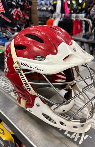 Warrior Venom lacrosse lax player adult senior sr (Used) Red White Helmet