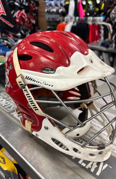 Warrior Venom lacrosse lax player adult senior sr (Used) Red White Helmet