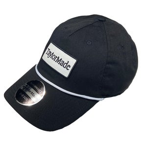NEW TaylorMade Vintage 5 Panel Rope Black Adjustable Snapback Golf Hat/Cap