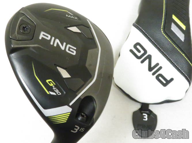 PING G430 Max Fairway 21°  7 Wood Alta CB 65 Black Regular Flex +Cover