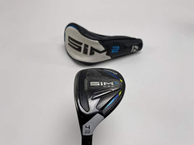 TaylorMade SIM2 MAX Rescue 4 Hybrid 22* Fujikura Ventus Blue 7S Stiff LH HC
