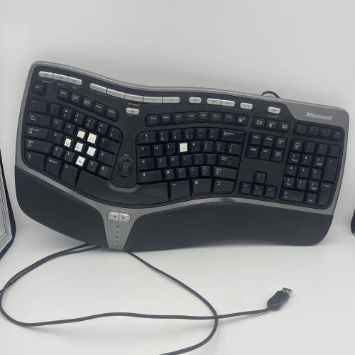 Microsoft Natural Ergonomic Keyboard 4000 v1.0 Model KU-0462 Wired USB - Tested!
