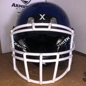 USED XENITH X2E+ ADULT FOOTBALL HELMET - LARGE  - ROYAL BLUE METALLIC