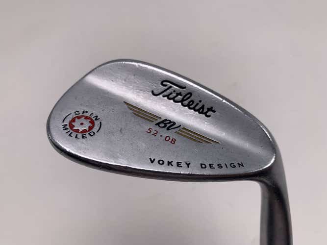 Titleist Vokey Spin Milled Chrome 2009 Gap Wedge GW 52* 8 Wedge Steel Mens RH