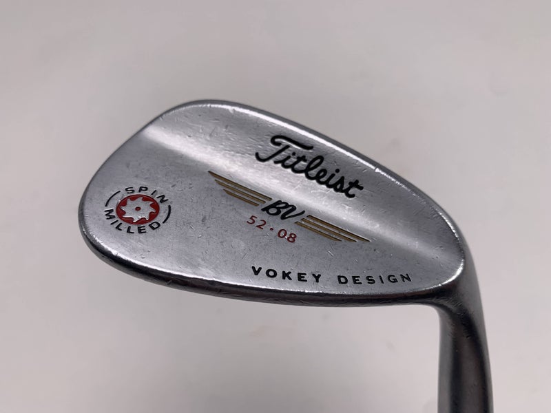 Titleist Vokey Spin Milled Chrome 2009 Gap Wedge GW 52* 8 Wedge Steel Mens RH
