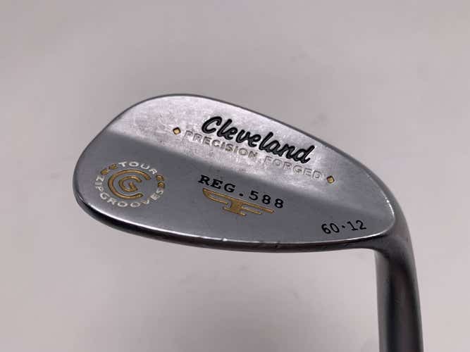 Cleveland 588 Tour Satin Chrome Lob Wedge LW 60* 12 Wedge Steel Mens RH