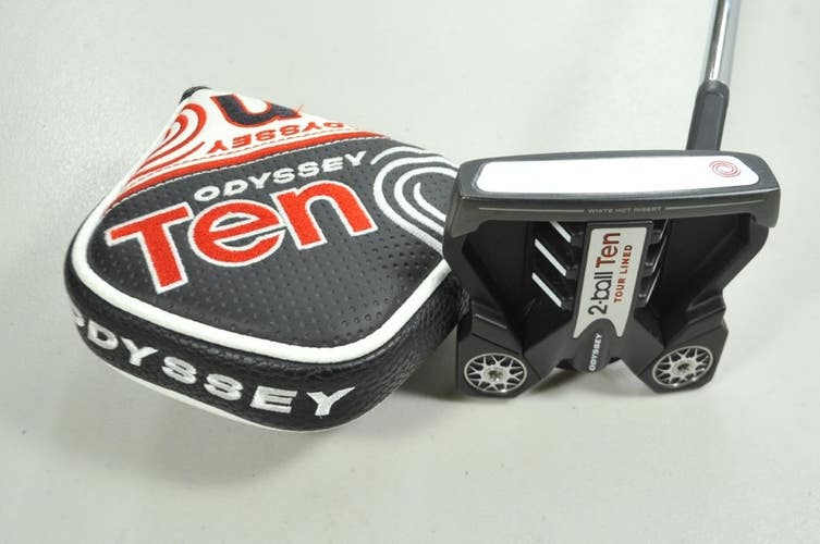 Odyssey Ten 2-Ball Tour Lined 33" Putter Right Stroke Lab Steel # 199456