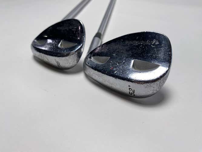 TaylorMade Rac Chrome Wedge Set 52* 56* FCM Rifle 6.0 Stiff Steel Mens RH