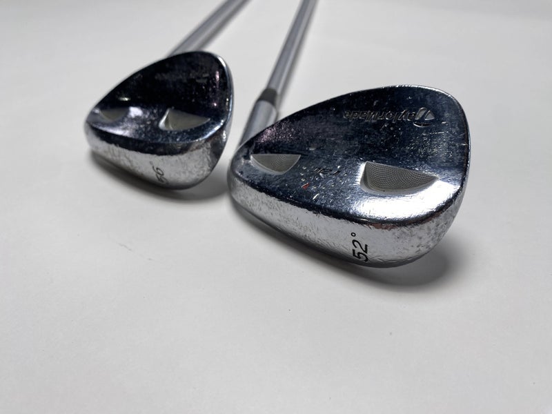 TaylorMade Rac Chrome Wedge Set 52* 56* FCM Rifle 6.0 Stiff Steel Mens RH