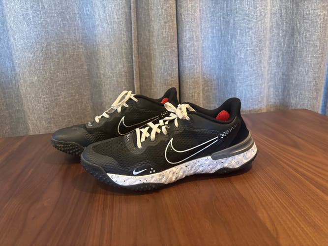 Black Men's Size M 8.0 (W 9.0) Adult Nike Alpha Huarache Elite Turf Shoes (Used)