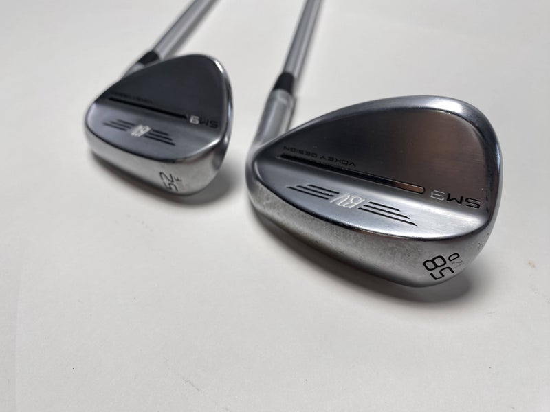Titleist Vokey SM9 Tour Chrome Wedge Set 52* 8 | 58* 12 NS Pro Regular Mens RH