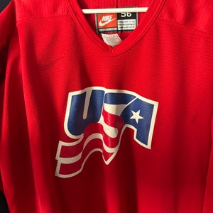 Rare vintage Nike USA hockey jersey Size 56 Fighting Strap