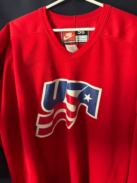 Rare vintage Nike USA hockey jersey Size 56 Fighting Strap
