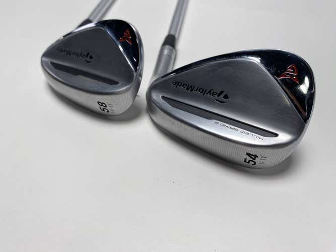 TaylorMade Milled Grind Satin Chrome Wedge Set 54* 11 | 58* 11 TT DG Mens RH