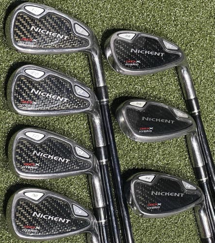 Nickent 3DX Hybrid Iron Set 5-PW, GW Graphite SR2 Speedrated Regular Flex RH