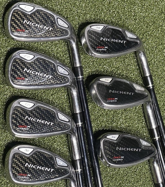 Nickent 3DX Hybrid Iron Set 5-PW, GW Graphite SR2 Speedrated Regular Flex RH