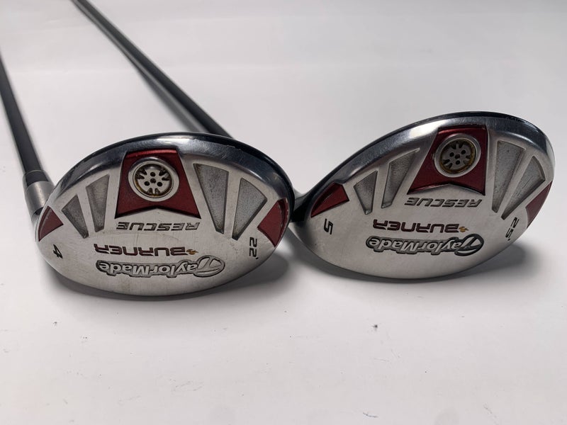 TaylorMade Burner Rescue 4 & 5 Hybrid Set 22* 25* REAX SuperFast 65g Regular RH