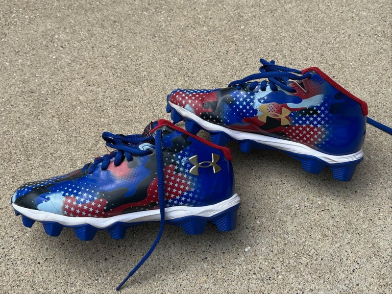 Men's Size M 3.0 (W 4.0) Under Armour Mid Top Molded Cleats (Used)