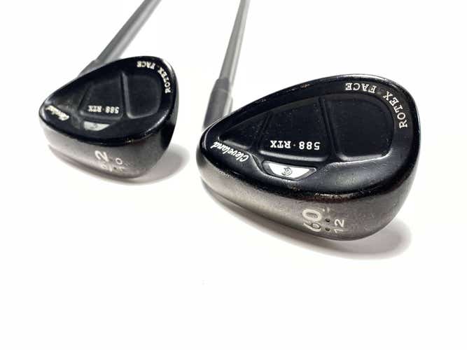 Cleveland 588 RTX 2.0 CB Black Satin Wedge Set 52* 10 | 60* 12 Fujikura Mens RH