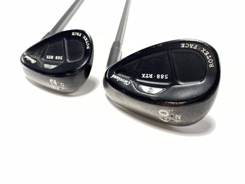 Cleveland 588 RTX 2.0 CB Black Satin Wedge Set 52* 10 | 60* 12 Fujikura Mens RH