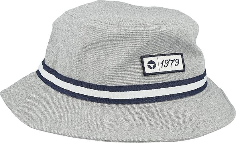 NEW TaylorMade Gray Large/Extra Large Vintage Twill Bucket Golf Hat/Cap