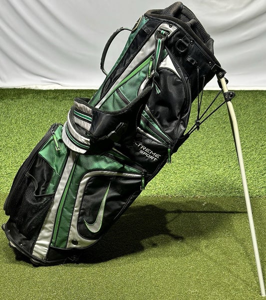Nike Xtreme Sport Golf Stand Bag 8-Way Divider Lightweight Green/Black/Silver