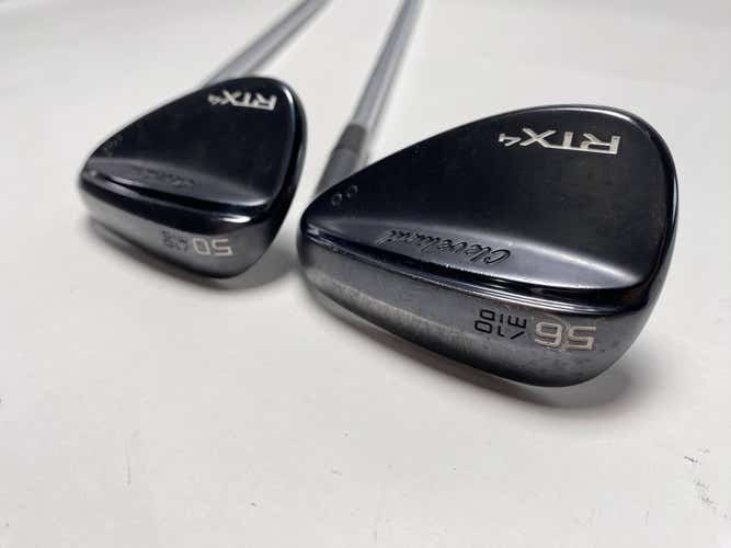 Cleveland RTX 4 Black Satin Wedge Set 50* 10 | 56* 10 TT DG S400 Stiff Mens RH