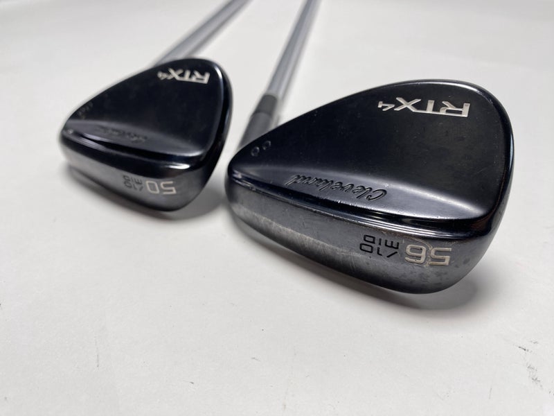 Cleveland RTX 4 Black Satin Wedge Set 50* 10 | 56* 10 TT DG S400 Stiff Mens RH