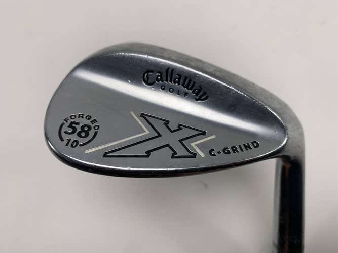 Callaway X Forged Chrome Lob Wedge LW 58* 10 Bounce C-Grind Wedge Steel Mens RH