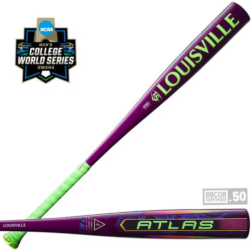 NEW | 2025 Louisville Slugger ATLAS CWS Neon Energy 33.5" / 30.5 oz. Alloy BBCOR Baseball Bat