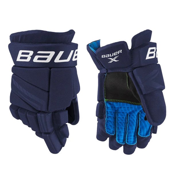 New Bauer X Youth Navy Gloves 9"