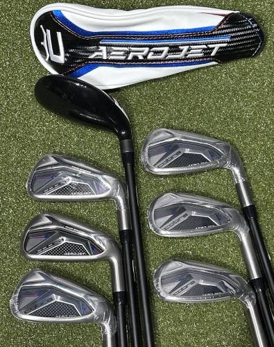 Cobra Aerojet Combo Iron Set 5H, 6-GW Graphite KBS PGI Regular Flex NEW!