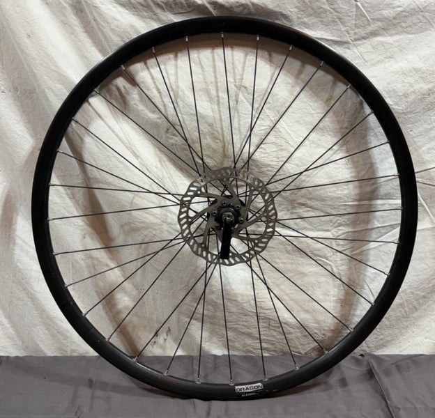 Alexrims Black Dragon 32-Spoke Black Aluminum Disc 700C Front Wheel Marin Hub