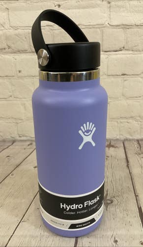 Hydro Flask Wide Mouth Tempshield Insulated Bottle Flex Straw Lid Handle 32oz
