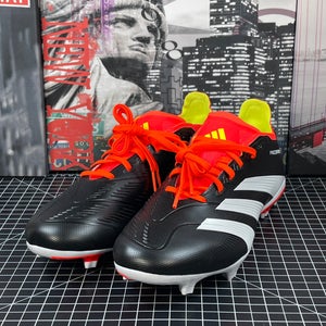 Adidas Predator League FG Soccer Cleats Black White Orange IG7762 Men's Sz 11