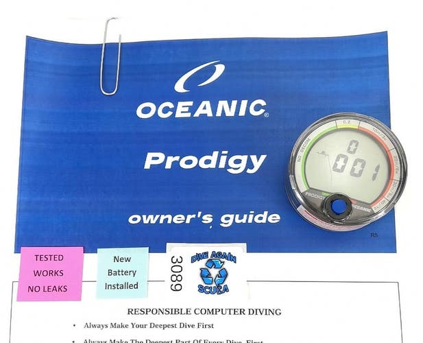 Oceanic Prodigy Scuba Dive Computer Puck Module with Manual #3089
