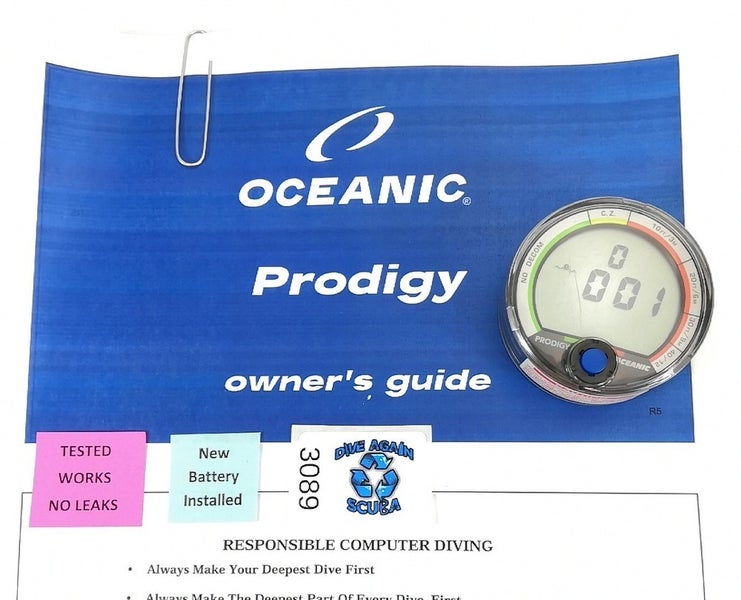 Oceanic Prodigy Scuba Dive Computer Puck Module with Manual                #3089