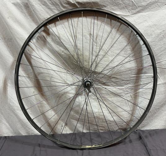 Vintage Wolber GTX 36-Spoke Gray Aluminum 700C Front Wheel Shimano RX100 Hub