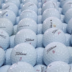 4 Dozen Near Mint AAAA Titleist Pro V1x 2023 Used Golf Balls w/Mesh Bag