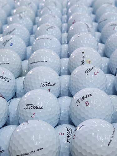 4 Dozen Near Mint AAAA Titleist Pro V1x 2023 Used Golf Balls w/Mesh Bag