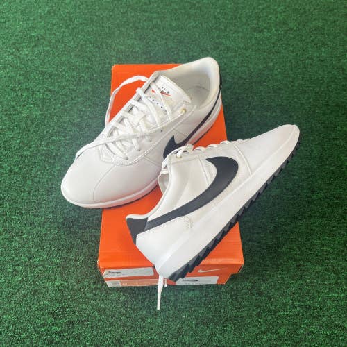 NEW Nike Cortez G Golf Shoes Womens Sz 9 CI1670 101 White Black Spikeless