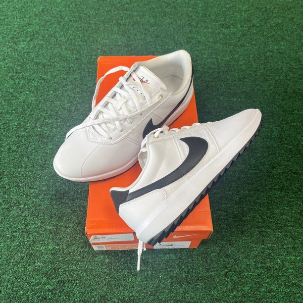 NEW Nike Cortez G Golf Shoes Womens Sz 9 CI1670 101 White Black Spikeless
