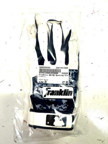 Used Franklin BB/SB Batting Gloves White Junior 11860-S000294292