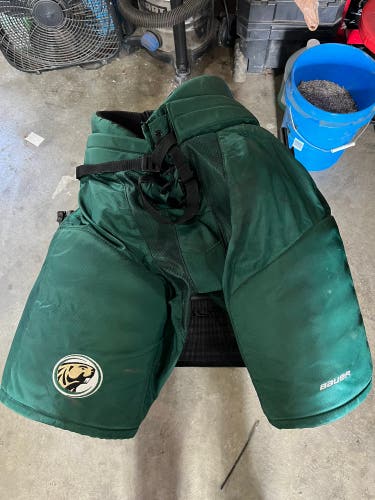 Bemidji State Large Senior Bauer Hockey Pants Pro Stock (Used)