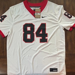 Georgia Bulldogs #84 Ladd McConkey Jersey White  Adult Large NWT