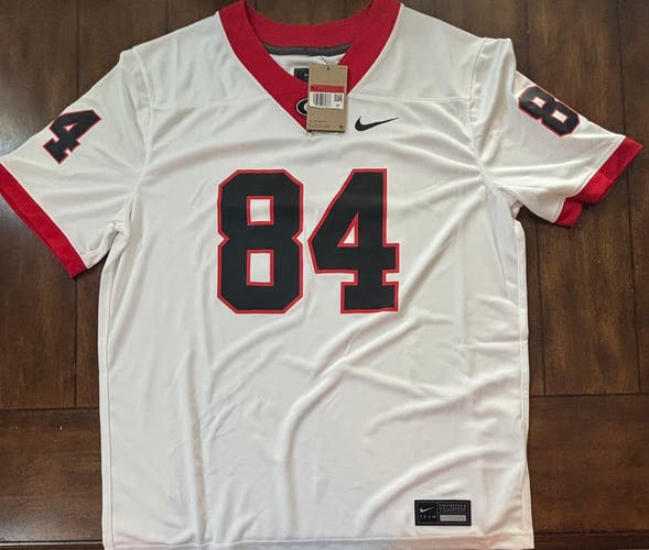 Georgia Bulldogs #84 Ladd McConkey Jersey White Adult Large NWT